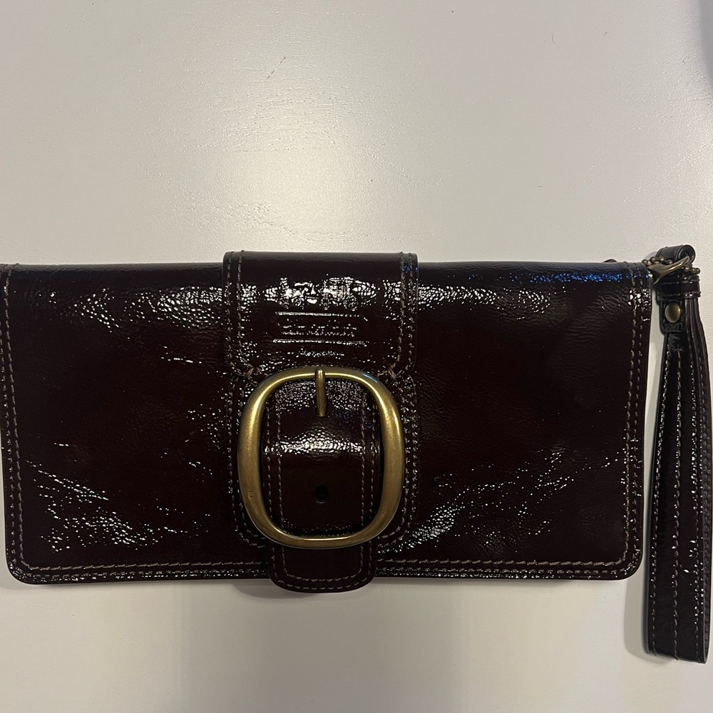Coach parent leather clutch